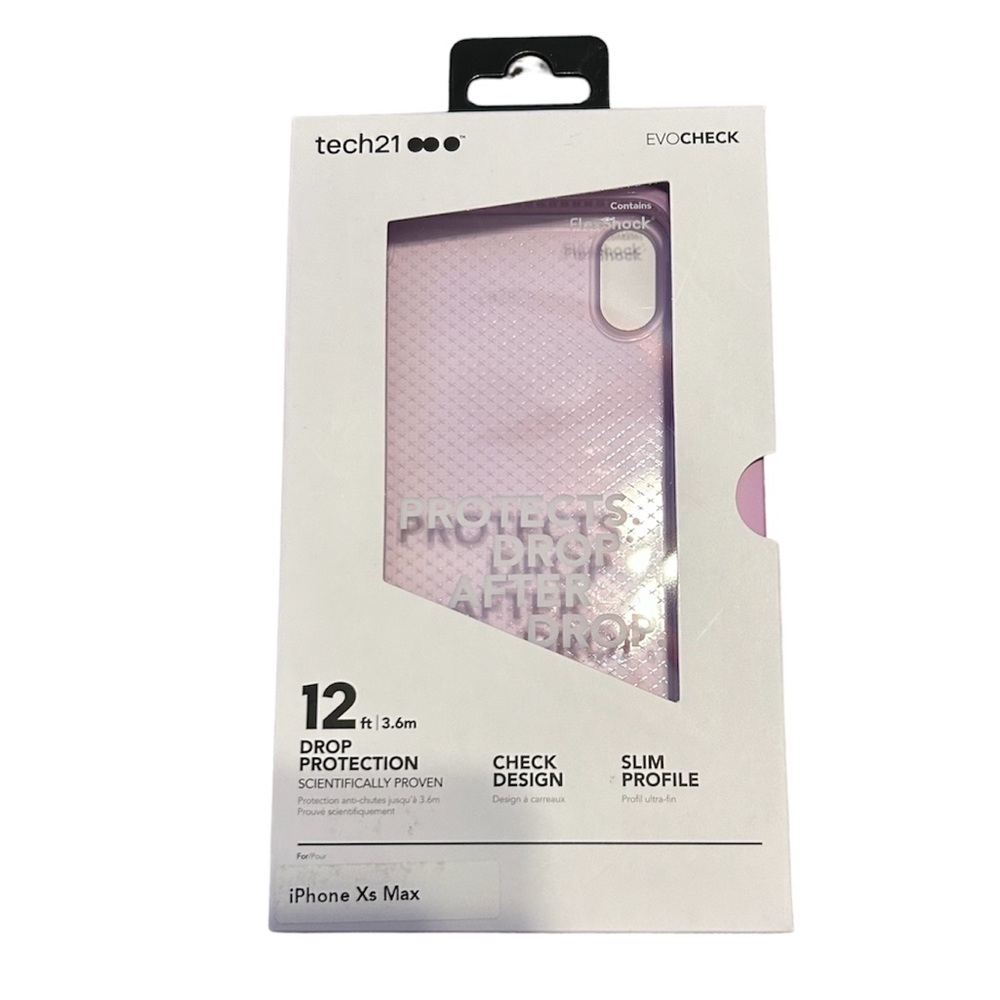 Tech21 Evocheck Pink Clear Iphone XS Max Case